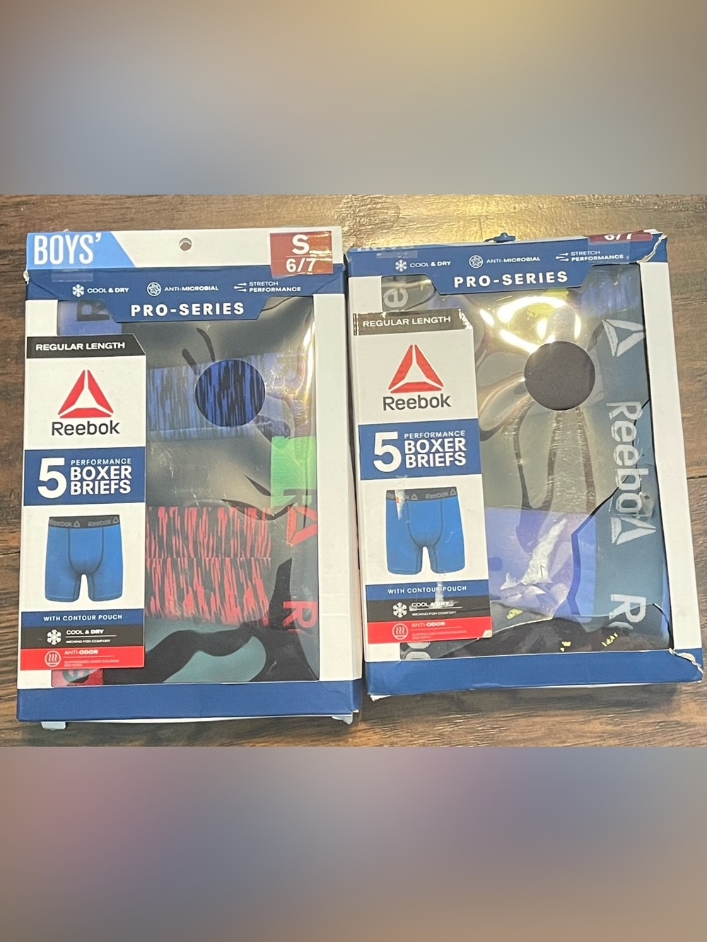 10 Pair Boys Reebok Boxer Brief Underwear SIZE SMALL 6/7